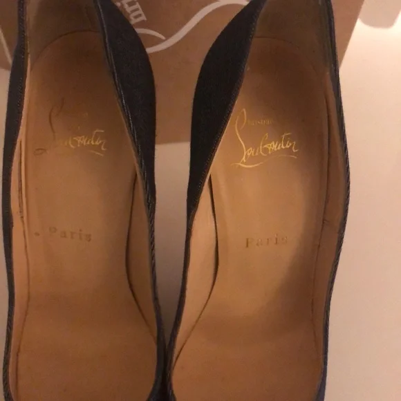 Christian Louboutin So Kate 120 Blue Denim Pink - Picture 7 of 16